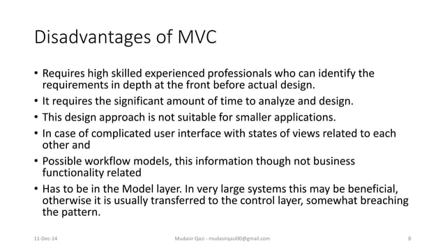 Design Pattern - MVC, MVP and MVVM | PPTX | Web Development | Internet