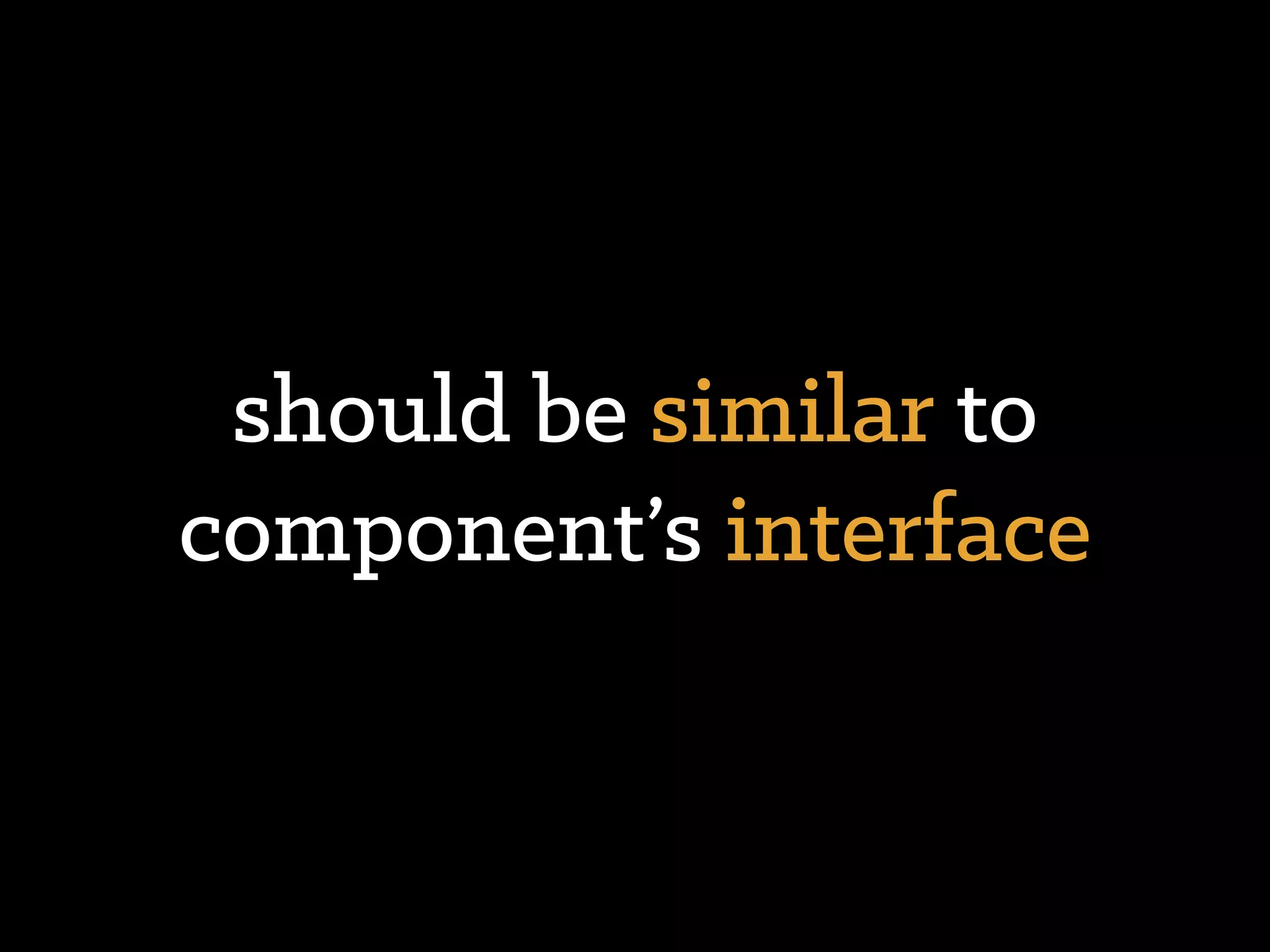 transparent interfaces
 