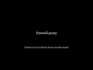 Prevents accidental deletion of components or collects usage
statistics

e.g. reference counting objects
Counting Proxy
 