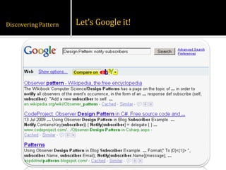 Discovering Pattern   Let’s Google it!
 