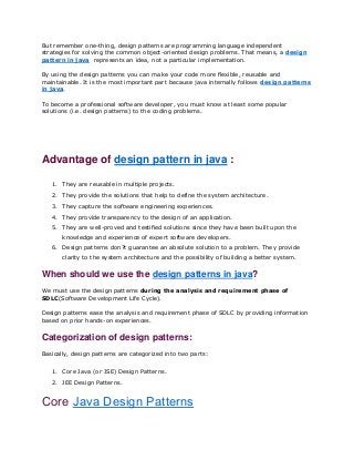 Design patterns in java