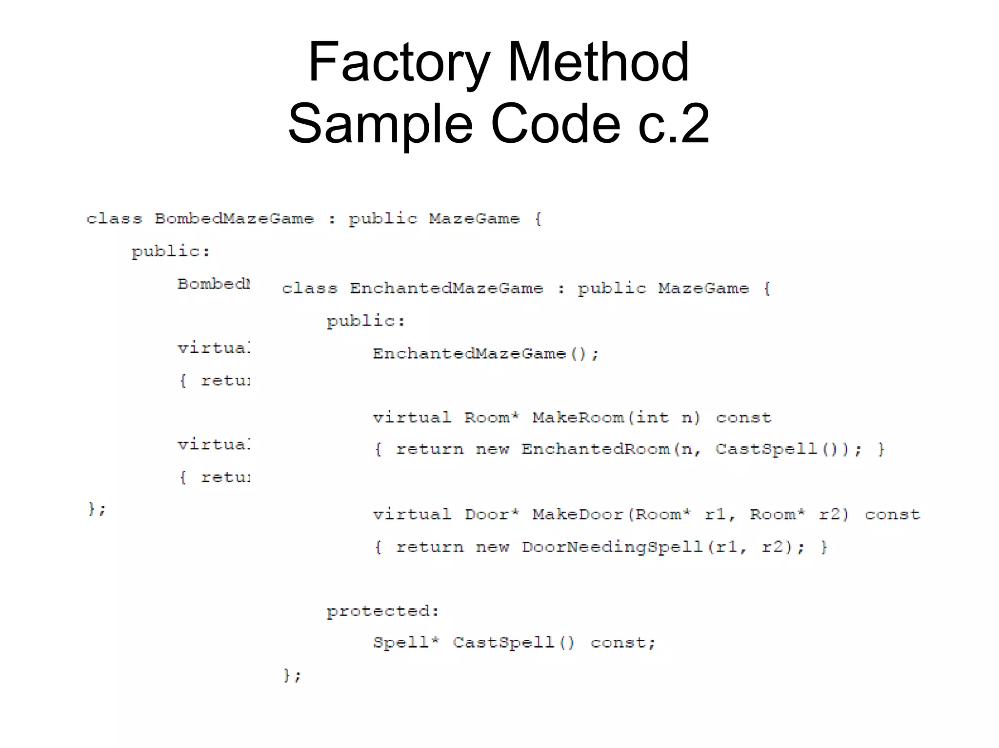 Factory Method Sample Code c.2 