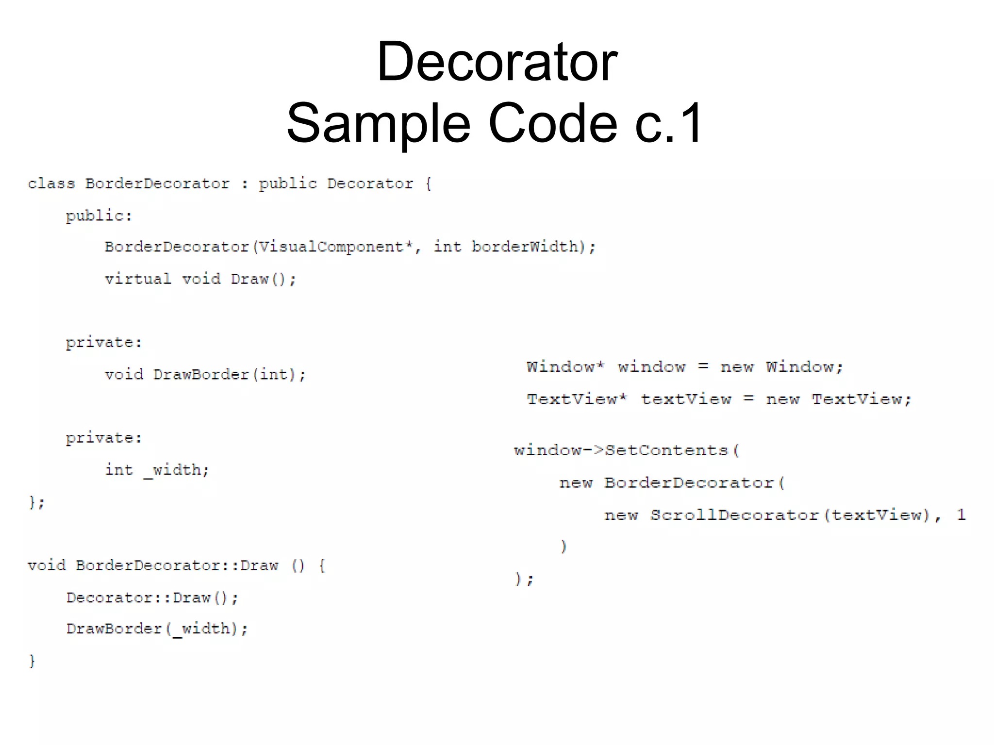 Decorator Sample Code c.1 