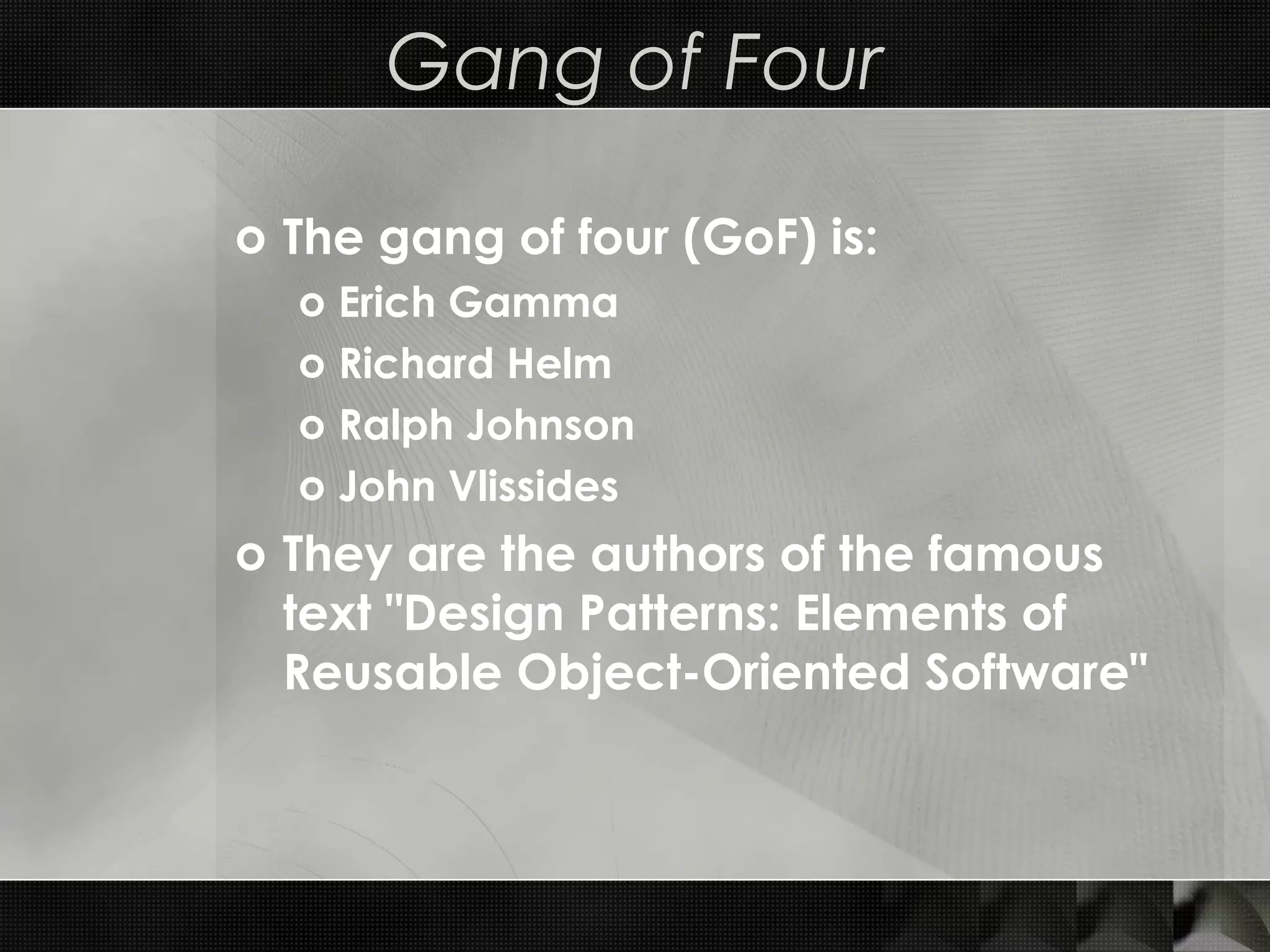 Design patterns ppt | PPT