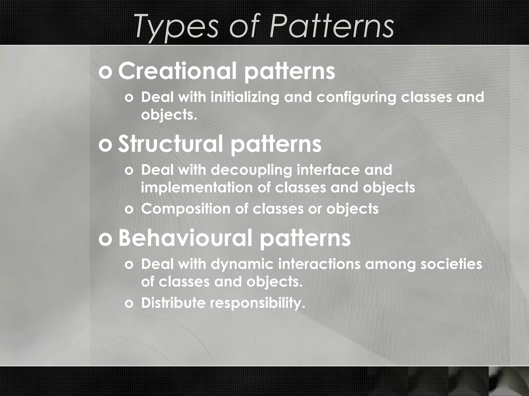Design patterns ppt | PPT