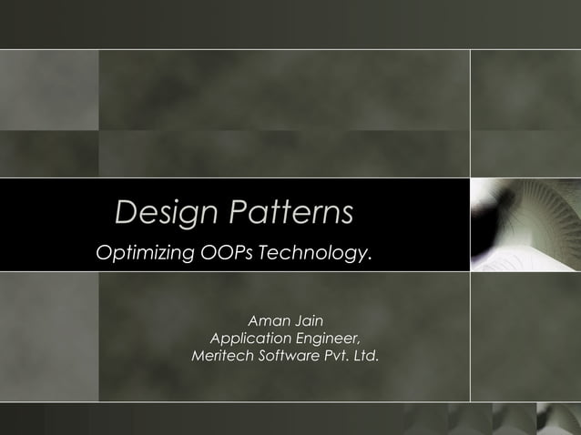Design patterns ppt | PPT