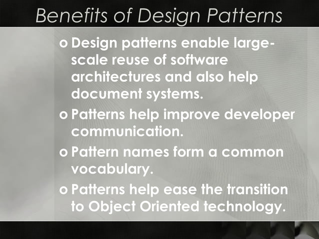 Design patterns ppt | PPT