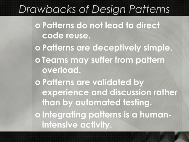 Design patterns ppt | PPT