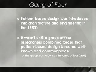 Design patterns ppt | PPT