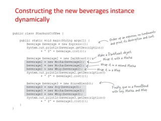 Constructing the new beverages instance
dynamically
 