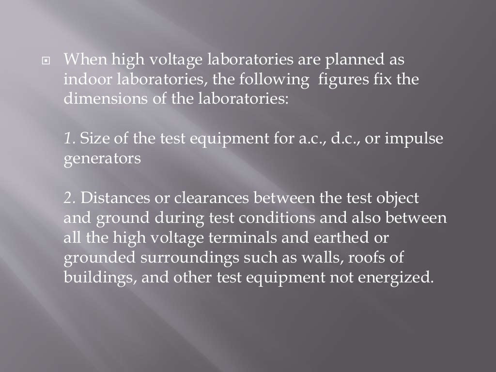 Design planning layout of high voltage laboratory Circuit Diagram