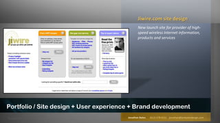Business-critical redesign: failure in UI or back-end would have impacted revenue significantlyPortfolio / User interface (application)Solonis Portal redesignThe Portal is a total-business interface for sales, inventory and reportingExisting product was clunky and unintuitive, causing user complaints