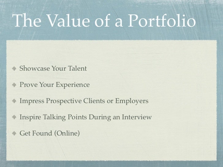 how to create a career portfolio