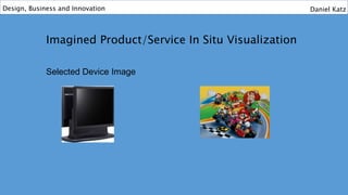 Imagined Product/Service In Situ Visualization
Selected Device Image
Design, Business and Innovation Daniel Katz
 