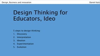 Design Thinking for Educators | PPTX