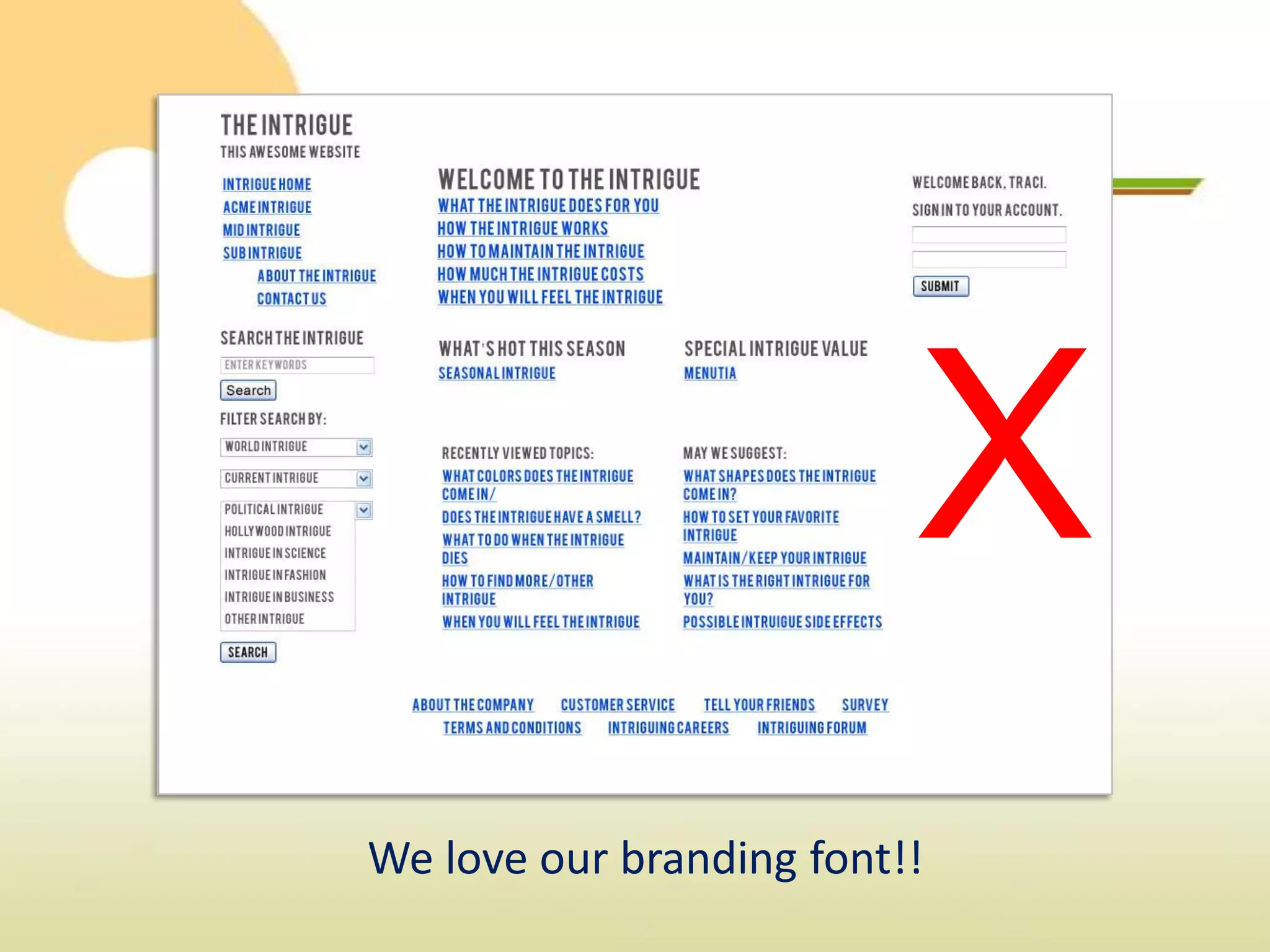 X
We love our branding font!!
 