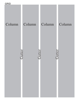 GRID




Column      Column    Column    Column
       Gutter



                 Gutter



                           Gutter
 