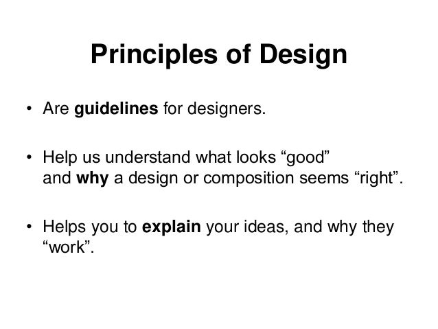 Different Principles Of Design : Basic design principles