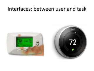 Interfaces: between user and task
 