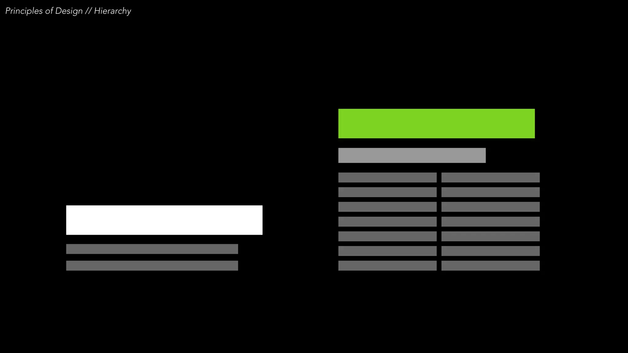 Principles of Design // Hierarchy
 