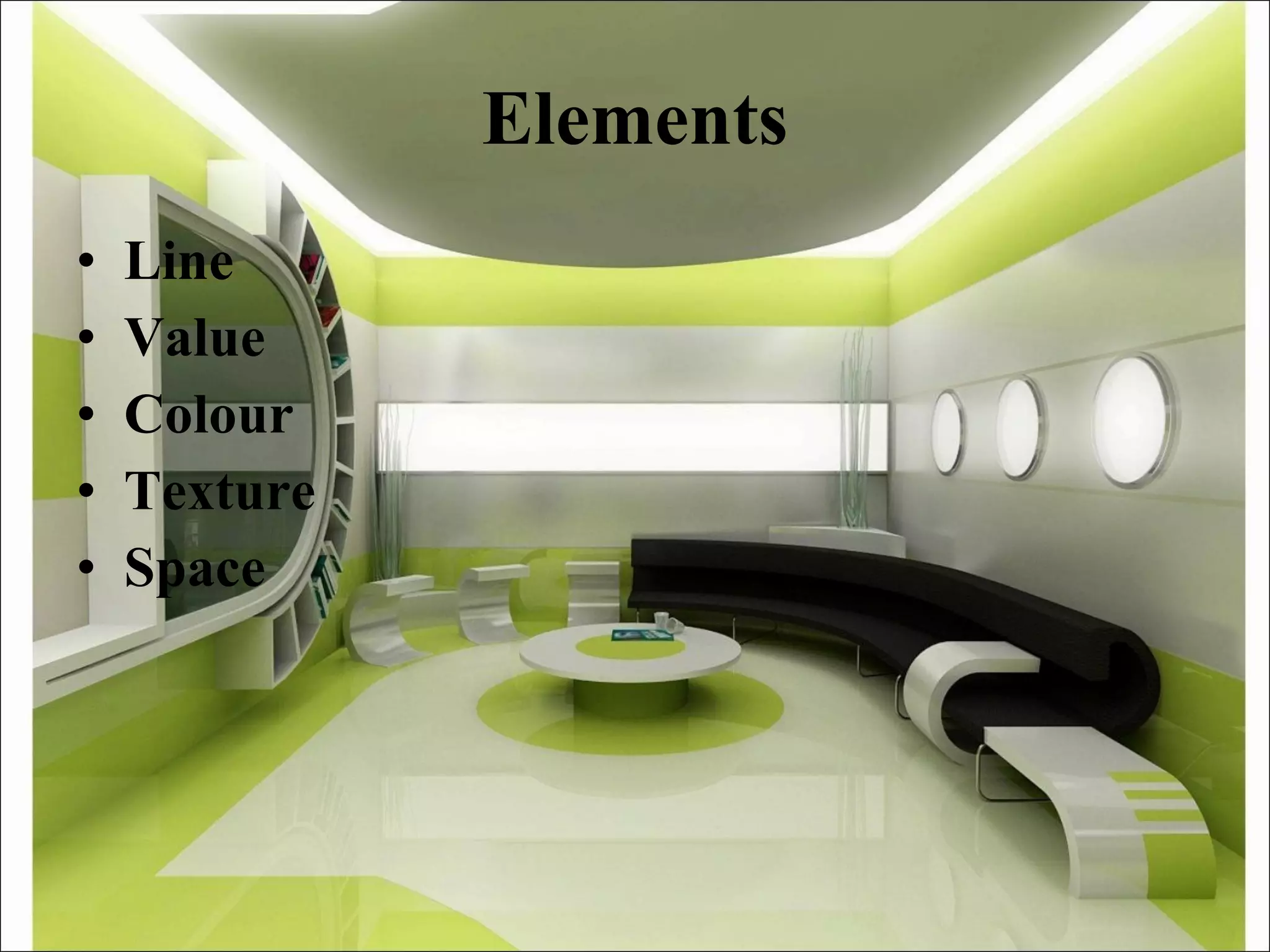 Elements Line Value Colour Texture Space 