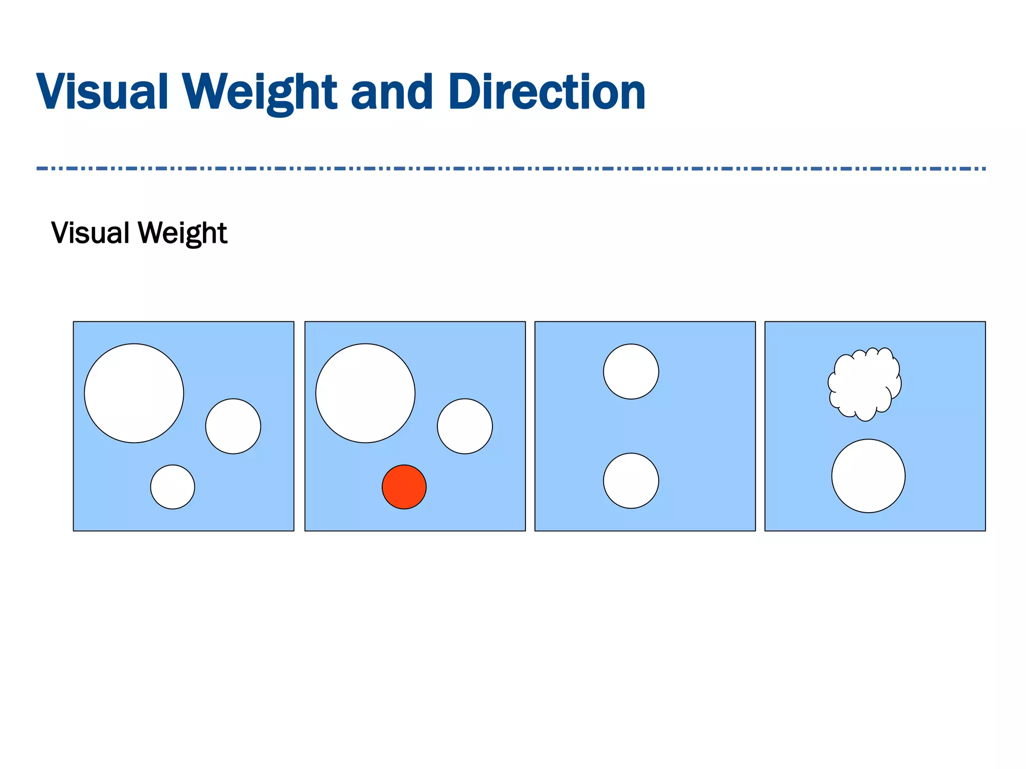 Visual Weight and Direction
Visual Weight
 