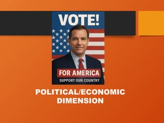 POLITICAL/ECONOMIC
DIMENSION
 