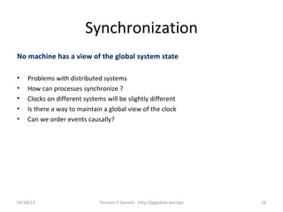 Design principles of scalable, distributed systems