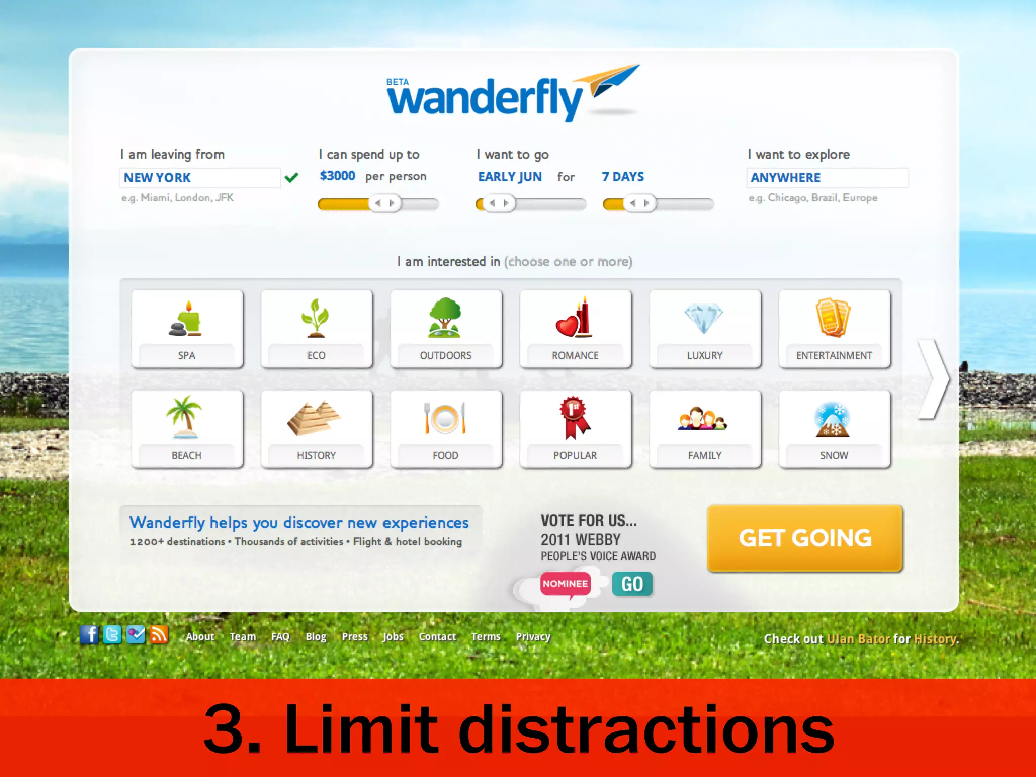 3. Limit distractions
 