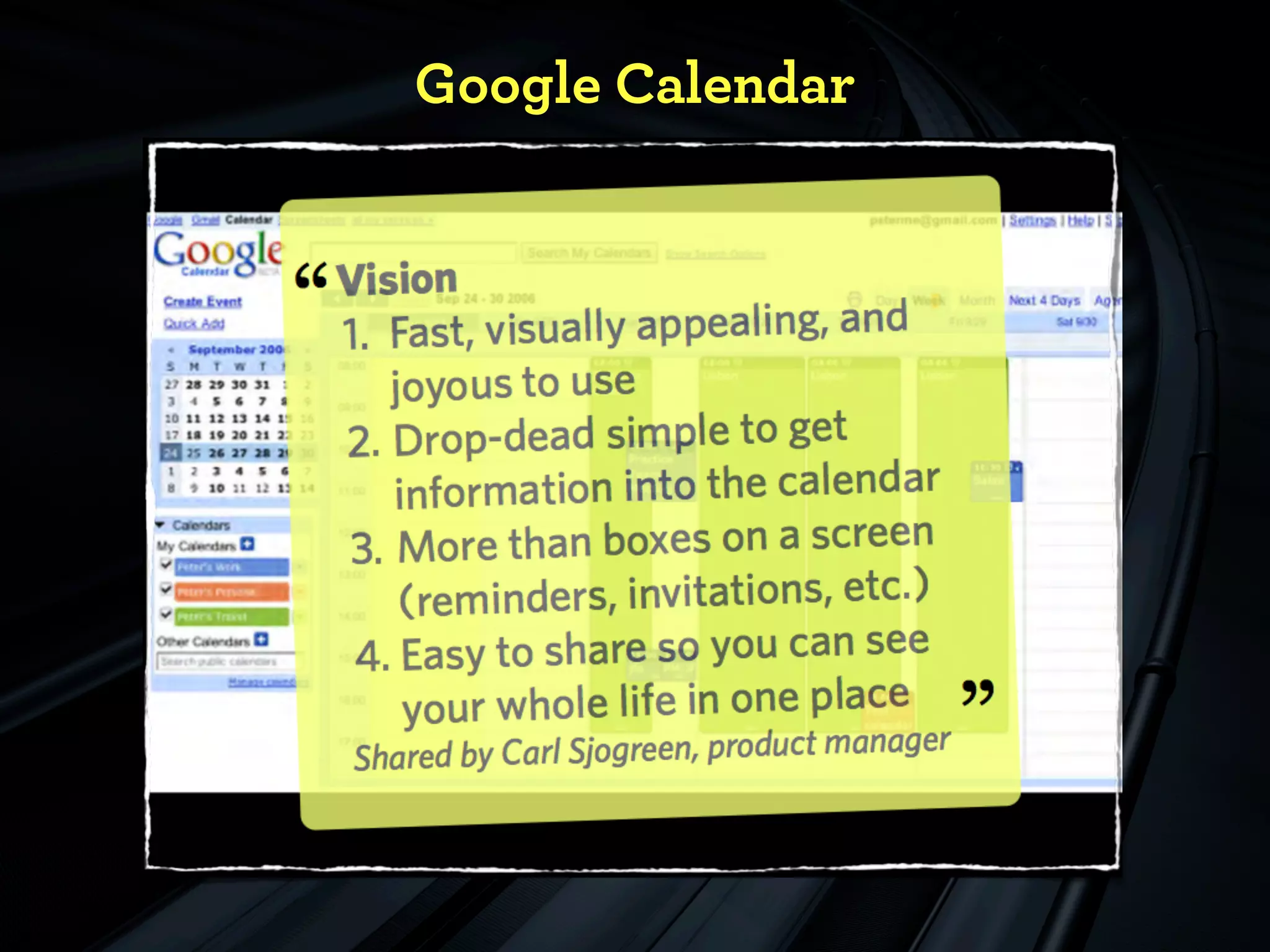 Google Calendar
 