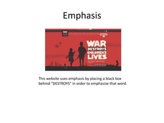 Website Design Example Emphasis Examples Design Principles - Website Examples | PPTX