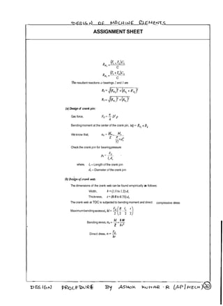 Machine Component Calculation Pdf DESIGN OF MACHINE ELEMENTS DESIGN PROCEDURE | PDF