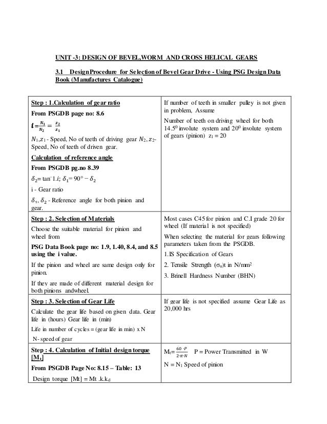 Design Procedure Of Helical Gear Design Procedure Of Helical Gear
