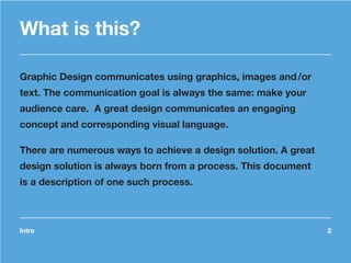 Design process - How to get from problems to concepts to visuals for ...