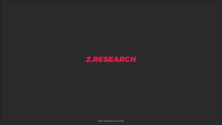 %2.RESEARCH
PRE-DESIGN STAGES
 