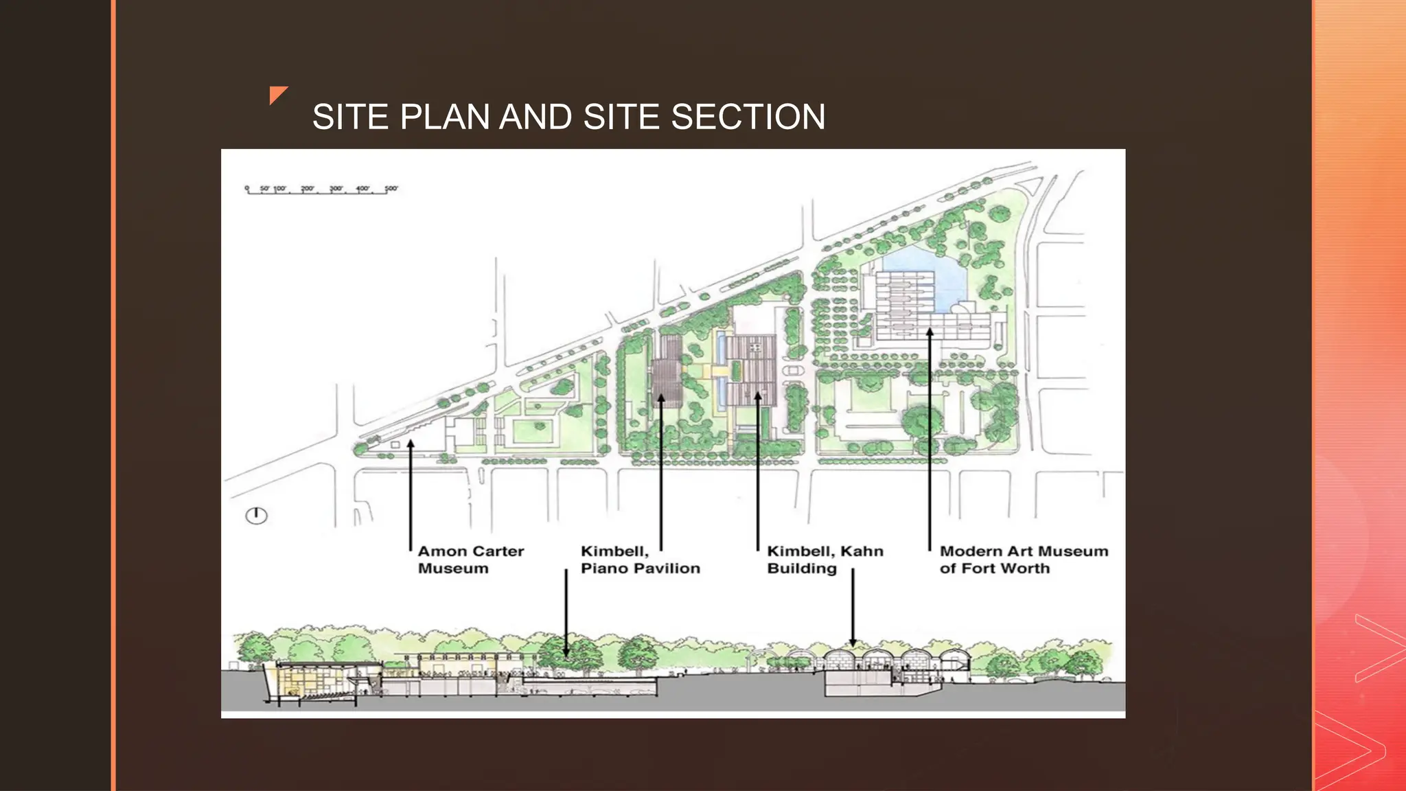 z
SITE PLAN AND SITE SECTION
 