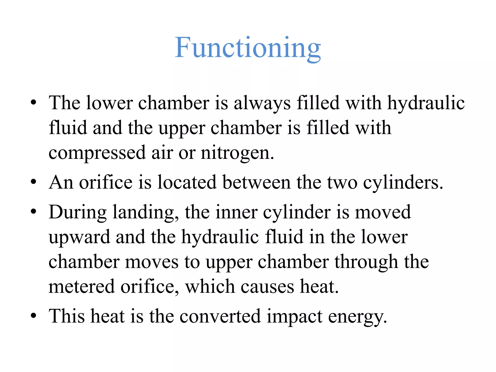 Landing gear (oleo strut) | PPTX