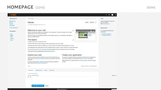 homepage (2016) done
 