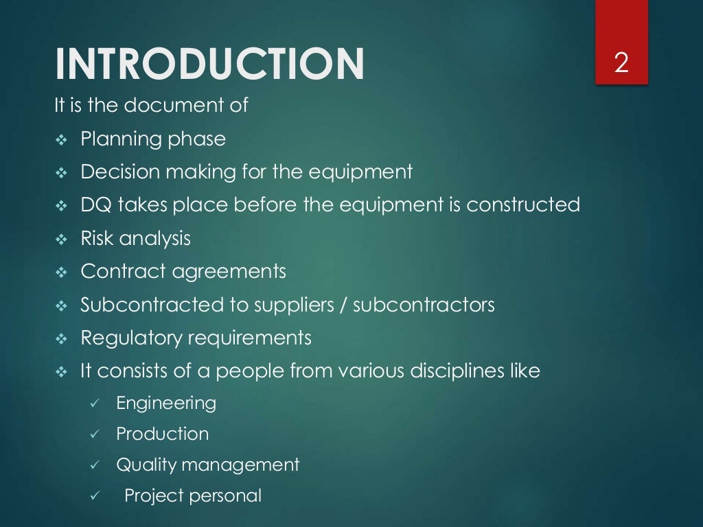 Design qualification