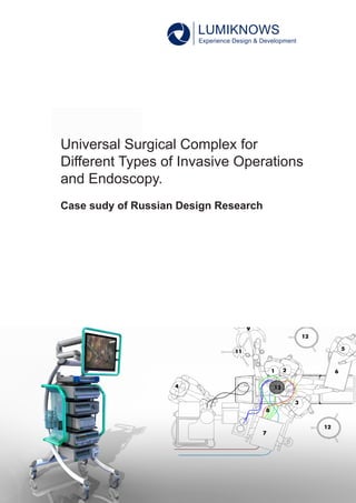 LUMIKNOWS

                                                                                         LUMIKNOWS
                                                                                          Experience Design & Development




                      Universal Surgical Complex for
                      Different Types of Invasive Operations
                      and Endoscopy.
                      Case sudy of Russian Design Research




1   ©2008 LUMIKNOWS. Promoting World Class Design Research. September 2008. Proprietary & Confidential.
 