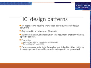 Example For Hci Pattern Indesign Process Design Rule in Human computer Interaction with Example | PPT