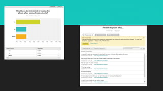 Designs audience feedback