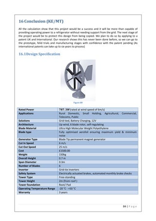 Design small scale wind turbine for home electricity generation | PDF