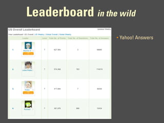 Leaderboard in the wild
                   •   Yahoo! Answers
 