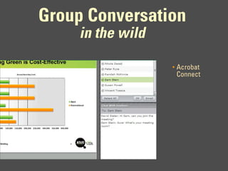 Group Conversation
     in the wild

                   •   Acrobat
                       Connect
 