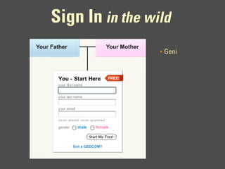 Sign In in the wild
                 •   Geni
 