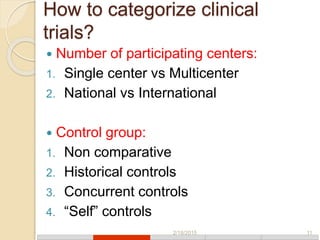 Designs of clinical trials | PPTX