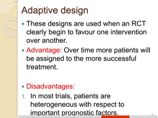 Adaptive Design Rct Designs of clinical trials | PPTX