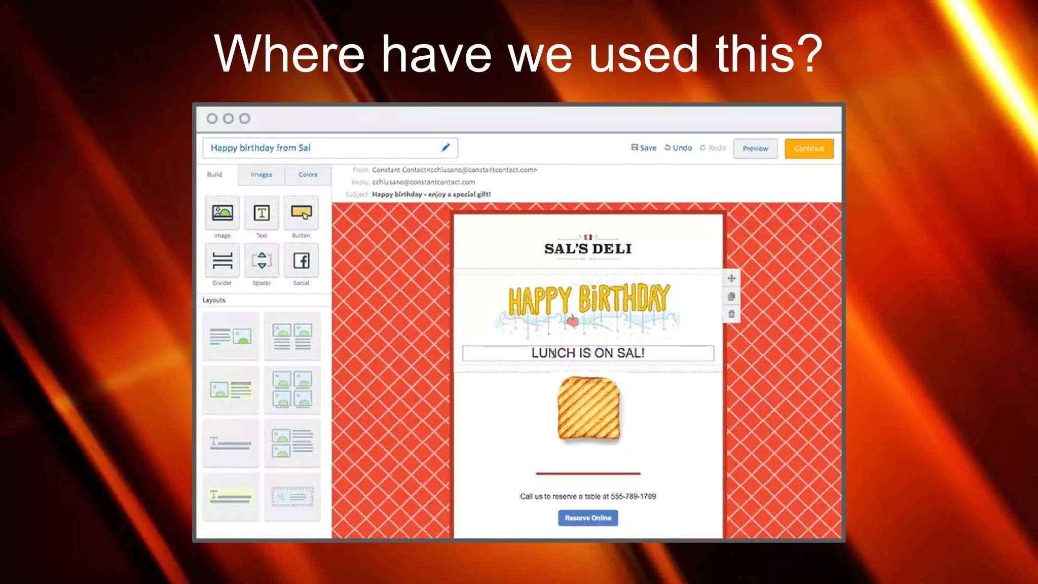 Where have we used this?
 