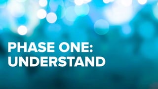PHASE ONE:
UNDERSTAND
 